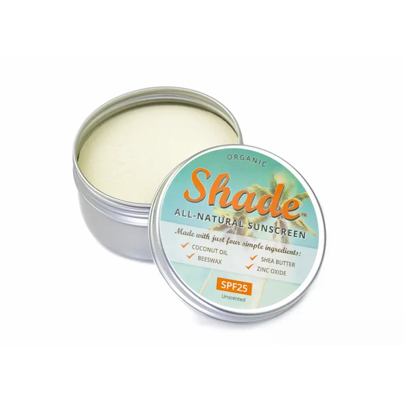 Shade Organic All-Natural Sunscreen Unscented in 100ml Sun cream
